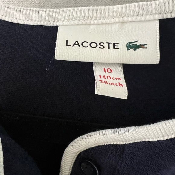 Lacoste 🐊 Girls Navy Terry Dress - Picture 3 of 3